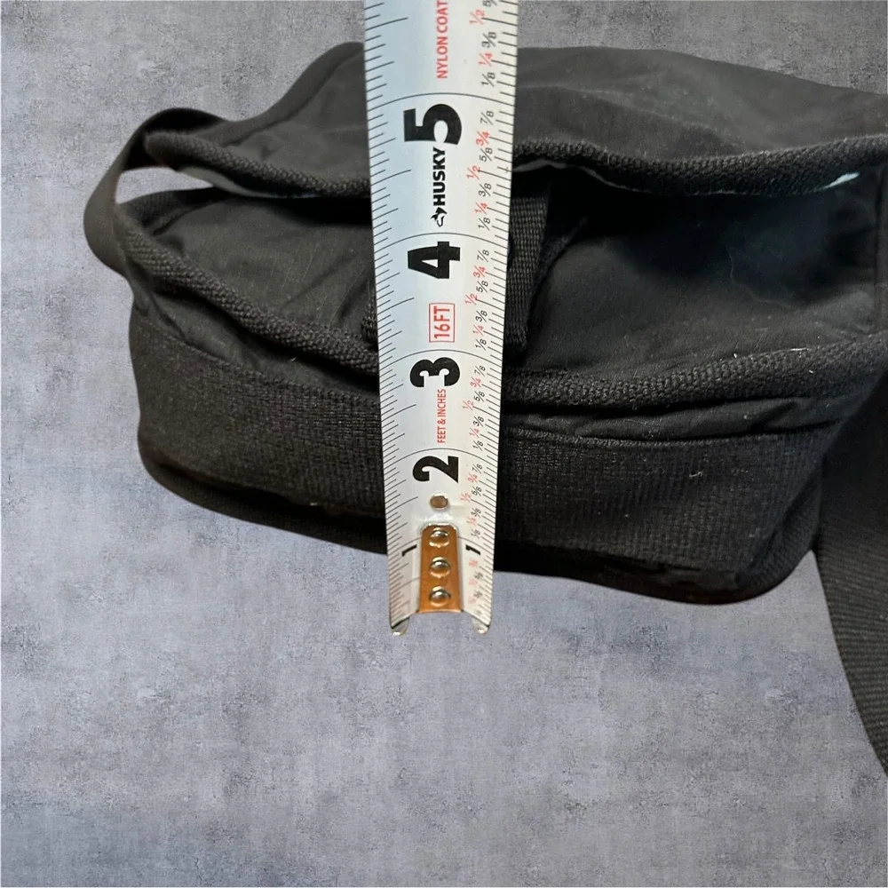 Gap Small Cotton Messenger Bag Black Ripstop‎ Utility Crossbody Flap Bag